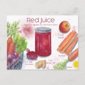 Rood Juice Recipe Briefkaart (Voorkant)