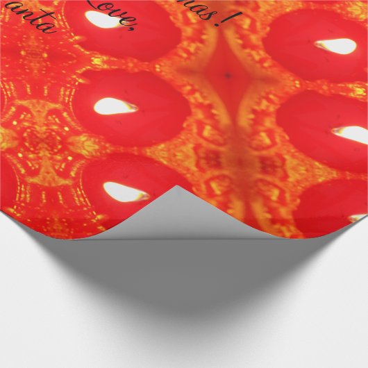 Rood kaarslicht voor lichte vlam cadeaupapier (Hoek)