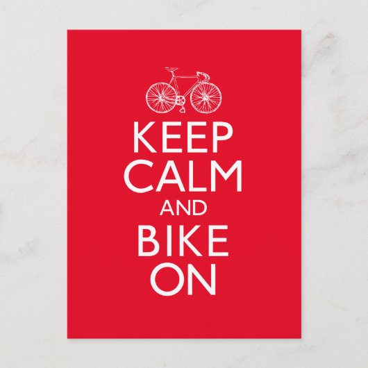 Rood kalm houden en bijten briefkaart (Voorkant)