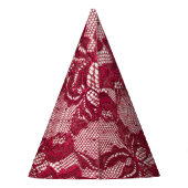 Rood kant: elastisch jacquard textiel. feesthoedjes (Achterkant)