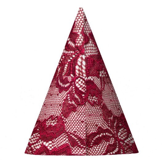 Rood kant: elastisch jacquard textiel. feesthoedjes (Achterkant)