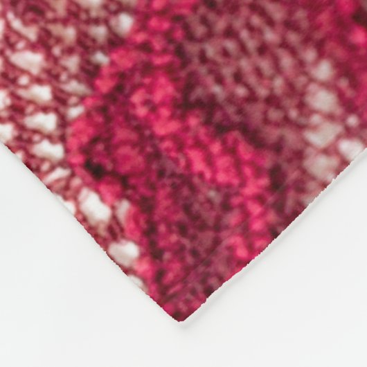 Rood kant: elastisch jacquard textiel. fleece deken (Hoek)