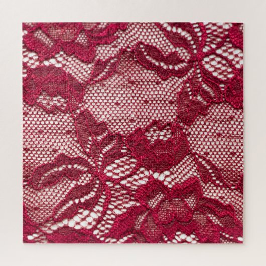 Rood kant: elastisch jacquard textiel. legpuzzel (Verticaal)