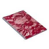 Rood kant: elastisch jacquard textiel. notitieboek (Rechterzijde)