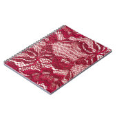 Rood kant: elastisch jacquard textiel. notitieboek (Linkerzijde)