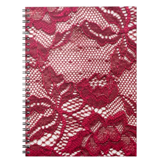 Rood kant: elastisch jacquard textiel. notitieboek (Voorkant)