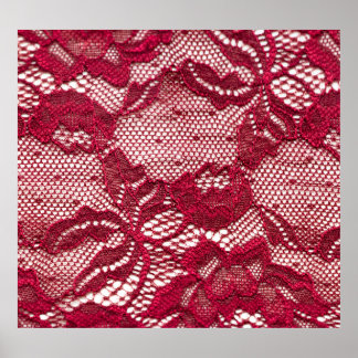 Rood kant: elastisch jacquard textiel. poster