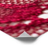 Rood kant: elastisch jacquard textiel. poster (Hoek)