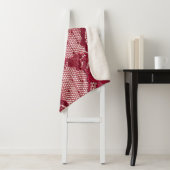 Rood kant: elastisch jacquard textiel. sherpa deken (In situ)