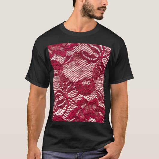 Rood kant: elastisch jacquard textiel. t-shirt (Voorkant)