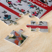 Rood kantelen maakt een Quilt Quote Legpuzzel (Zijkant)