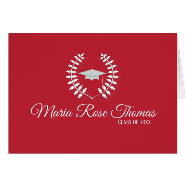 Rood kardinaal Afstudeerder Dank u wel (4,25 x 5,5 (Voorkant Horizontaal)