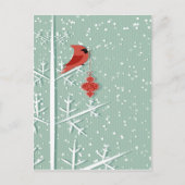 Rood kardinaal Briefkaart (Voorkant)