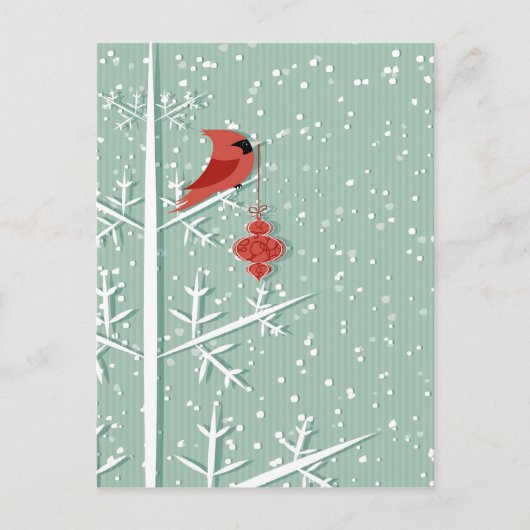 Rood kardinaal Briefkaart (Voorkant)