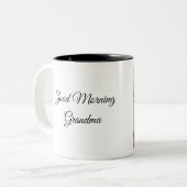 Rood kardinaal en pijnbomen tweekleurige koffiemok (Voorkant links)