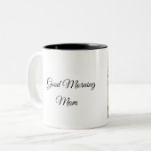 Rood kardinaal en pijnboom tweekleurige koffiemok (Voorkant links)