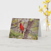 Rood kardinaal Kaart Psalm 119:64 (Gele Bloem)