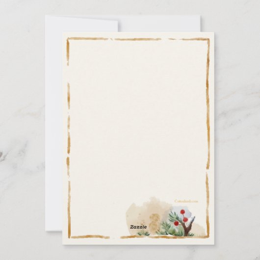 Rood kardinaal kerstfeest Kaart (Achterkant)