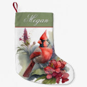 Rood kardinaal kerstfeest kleine kerstsok (Voorkant)