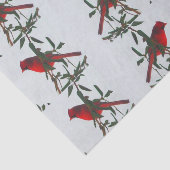 Rood kardinaal kerstfeest tissuepapier (Detail)