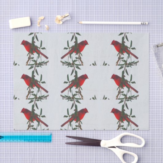 Rood kardinaal kerstfeest tissuepapier (Craft)