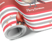 rood kardinaal kerstinpakpapier cadeaupapier (Rol Hoek)