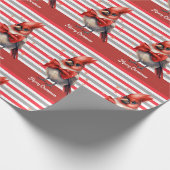 rood kardinaal kerstinpakpapier cadeaupapier (Hoek)