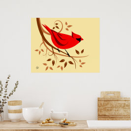 Rood Kardinaal Poster
