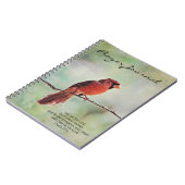 Rood kardinaal Prayer Journal psalm 27:4 Notitieboek (Linkerzijde)