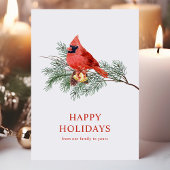Rood kardinaal Prettige feestdagen Kerstmis Kaart