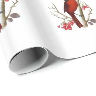 Rood kardinaal verpakkingspapier cadeaupapier
