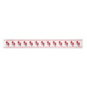 Rood Kardinaal Vogel Kerstlint Satijnen Lint (Voorkant)