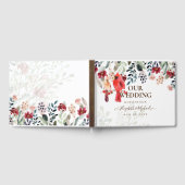 Rood kardinaal vogeltrekkerboek gastenboek (Volledig)