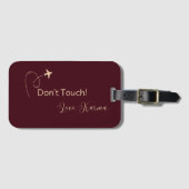 Rood karmozijn, raak het niet aan! bagagelabel (Voorkant (horizontaal))