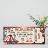 Rood Kermis Park Circus Verjaardagskaart (Staand voorkant)