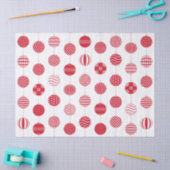 Rood Kerst Bal Patroon Tissue Paper Tissuepapier (Craft)