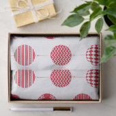 Rood Kerst Bal Patroon Tissue Paper Tissuepapier (Geschenk)