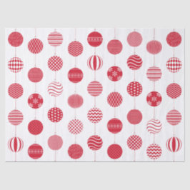 Rood Kerst Bal Patroon Tissue Paper Tissuepapier
