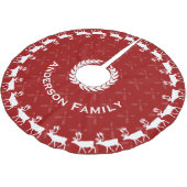 Rood kerst kerstfamilie naam rendierpijlen kerstboom rok (Gekanteld)