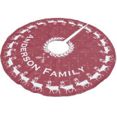 Rood kerst kerstfamilie naam rendierpijlen kerstboom rok (Gekanteld)