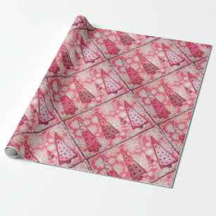 Rood kerst met collage TRes Cadeaupapier