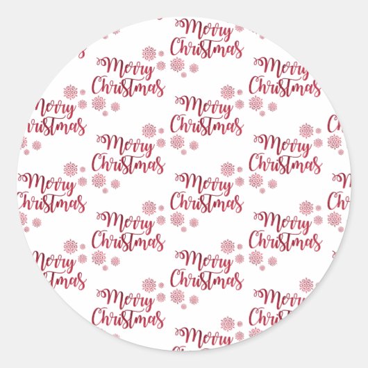 Rood Kerst sticker (Voorkant)