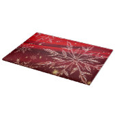Rood kerstachtergrond snijplank (Hoek)