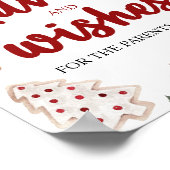 Rood kerstadvies en wensen Baby shower teken Poster (Hoek)