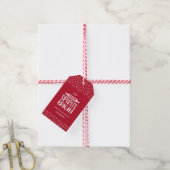 Rood | Kerstbakkerijspiritjes, helder Cadeaulabel (Met Touw)