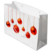 Rood kerstbal Balls decoratiefoto Groot Cadeauzakje (Achterkant Gekanteld)