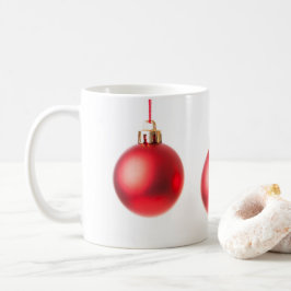 Rood kerstbal Balls decoratiefoto Koffiemok