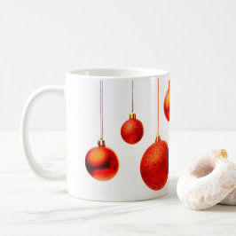 Rood kerstbal Balls decoratiefoto Koffiemok