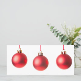 Rood kerstbal decoratieve foto met tekst