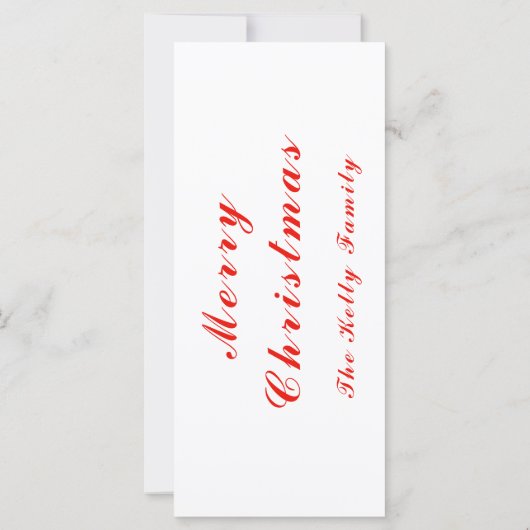 Rood kerstbal decoratieve foto met tekst (Achterkant)